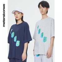 [1件3折价:49.5]美特斯邦威短袖T恤男夏季新款宽松圆领印花男士上衣
