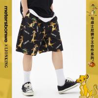 [1件5折价:149.5]美特斯邦威狮子王满印中裤夏季男式五分裤印花休闲男士宽松