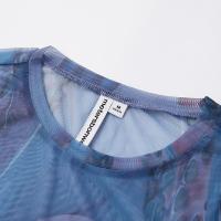 [1件3折价:49.5]美特斯邦威印花长袖T恤女夏季时尚甜酷圆领修身打底衫女