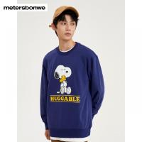 [好货直降:169]美特斯邦威史努比联名卫衣男士圆领印花情侣装宽松套头上衣