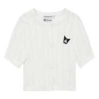 美特斯邦威KUROMI联名库洛米刺绣章仔毛织开衫短上衣时尚219961