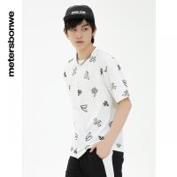 [好货直降:89]美特斯邦威满身几何印花T恤男夏季青春时尚圆领百搭满印618126