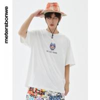 [好货直降:69]美特斯邦威短袖男T恤2022夏季新款宽松印花衣服纯棉圆领男708309