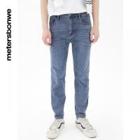 [1件5折价:149.5]美特斯邦威弹力小脚牛仔裤百搭夏季新款韩版直筒牛仔长裤男