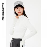 [好货直降:85]美特斯邦威毛衣女秋冬季修身半高领套头紧身保暖打底毛衣