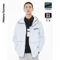 [1件3折价:102]美特斯邦威连帽夹克男秋季新款防风撞色拼条设计简约休闲男