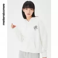 [1件5折价:99.5]美特斯邦威连帽卫衣潮流舒适韩版时尚洋气宽松上衣女士卡通
