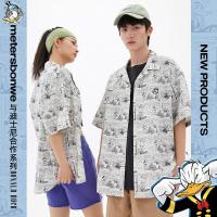 [好货直降:279]美特斯邦威唐老鸭联名泡泡纱衬衫情侣款印花夏季宽松衬衫