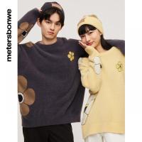 [1件5折价:129.5]美特斯邦威圆领宽松套头迪士尼联名保暖内搭情侣毛衣针织