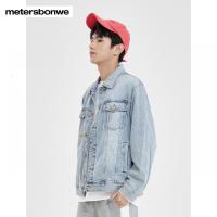 [1件5折价:230]美特斯邦威夹克男士宽松休闲潮流长袖百搭情侣复古牛仔外套