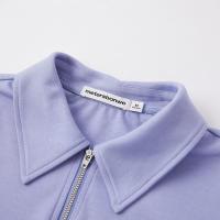 美特斯邦威女重磅短款POLO衫学院风字母印花五分袖T恤女212585