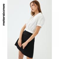 [1件5折价:79.5]美特斯邦威梭织半裙女百搭夏季时尚无腰头修身性感裙子女