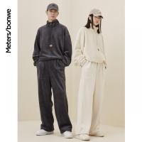 [好货直降:179]美特斯邦威灯芯绒阔腿裤男宽松款情侣装秋冬抽绳拖地休闲裤750046