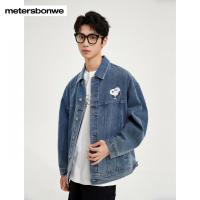 [好货直降:359]美特斯邦威夹克男士秋季史努比复古牛仔短外套宽松休闲上衣736113