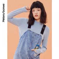 [1件5折价:100]美特斯邦威毛衣女春秋可爱猫咪熊猫刺绣时尚潮流女士上衣616570