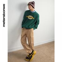 [1件5折价:119.5]美特斯邦威男口袋印花直筒裤