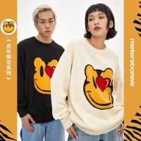 [1件3折价:88.5]美特斯邦威男女同款笑脸卡通提花毛衫
