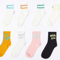 [1件5折价:39.5]美特斯邦威女双杠六双装中袜