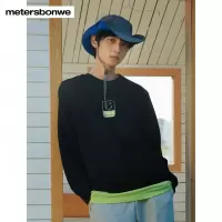 [1件3折价:69]美特斯邦威男简洁印花圆领卫衣