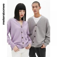 [1件3折价:58.5]美特斯邦威男女同款基本毛织开衫