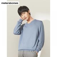 [2件2折价:39]美特斯邦威男士基础V领毛衫