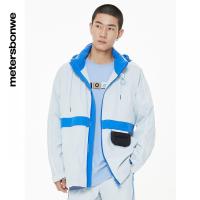 [2件2折价:119]美特斯邦威男太空入侵撞色拼接梭织外套