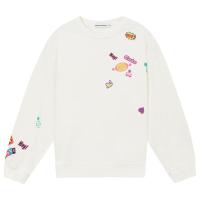 [1件5折价:119.5]美特斯邦威女圆领撞色织唛百搭卫衣