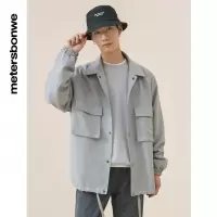[1件5折价:245]美特斯邦威男翻领多袋教练服