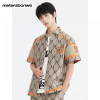 [1件5折价:399.5]美特斯邦威老花球服短袖衬衫