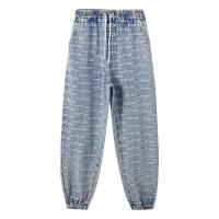 [1件5折价:179.5]美特斯邦威女新基本提花慢跑牛仔裤