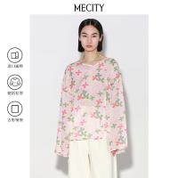 [1件3折价:319.5]ME&CITY桑蚕丝混纺衬衫