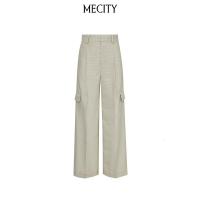 [1件3折价:151.5]ME&CITY色织格中腰阔腿长裤