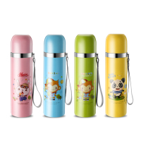 DKADI匡迪真空304不锈钢卡通保温杯吊带水杯男女士保温壶500m天蓝色