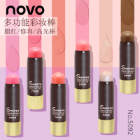 《情人节限定》正品NOVO多功能彩妆棒 细腻通透腮红棒胭脂膏 修容棒 立体高光棒 超值特惠