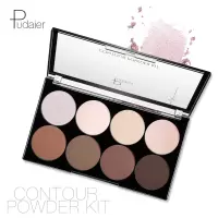 《春季新品》Pudaier 八色哑光定妆高光粉饼修容盘 立体影修饰遮瑕粉01#（粉状