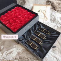 《七夕礼遇》汤姆福特TOM FORD/TF口红礼盒套装情人节送女友 生日浪漫高档 36朵玫瑰礼盒+4支黑管