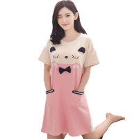 纯棉睡裙女夏棉质公主短袖韩版清新学生睡衣夏季中裙款可爱甜美连衣裙