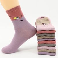 5双袜子女韩版中筒成人纯色长筒春秋款长袜秋冬季加厚棉袜大人