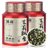 茉莉花茶绿茶茉莉飘雪浓香型2025新茶川派飘雪单芽毛尖茶雪芽