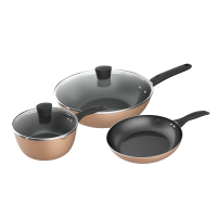 美的锅具套装家用三件套不粘炒菜锅煎锅奶锅套装燃气电磁炉通用炊具MP-SL0303