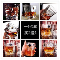 创意加厚水晶玻璃酒杯威士忌酒杯子家用欧式洋酒杯啤酒杯酒吧KTV