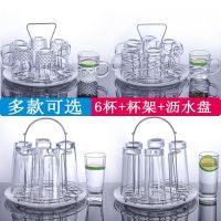 玻璃杯套装家用水杯6只装无铅耐高温泡茶杯啤酒杯果汁杯牛奶杯