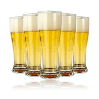 【家居玻璃】六只装KTV酒吧专用玻璃啤酒杯 无铅网红啤酒杯扎啤杯