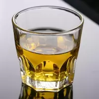 啤酒杯钢化玻璃啤酒杯酒吧KTV八角杯加厚耐热酒杯家用透明水杯小