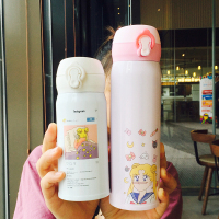韩国美少女保温杯网红不锈钢水杯可爱女生杯子便携创意学生随手杯