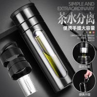 高档耐摔防烫茶水分离玻璃水杯男女学生杯子车载商务男女士泡茶杯