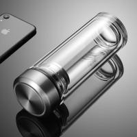 商务玻璃杯加厚男士隔热车载茶杯水晶礼品水杯子定制logo