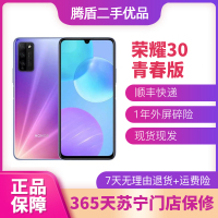 荣耀30青春版 5G 二手手机 HONOR 安卓游戏拍照全面屏 幻镜银 6GB+64GB 95成新