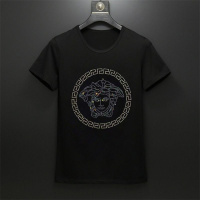 夏季社会青年男装烫钻短袖T恤奥代尔棉圆领欧洲站潮牌男人打底衫