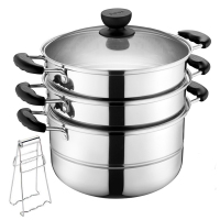 苏泊尔（SUPOR） 蒸锅 三层不锈钢蒸笼大蒸锅26cm蒸馒头锅蒸馍锅蒸鱼锅家用汤锅 SZ26B3